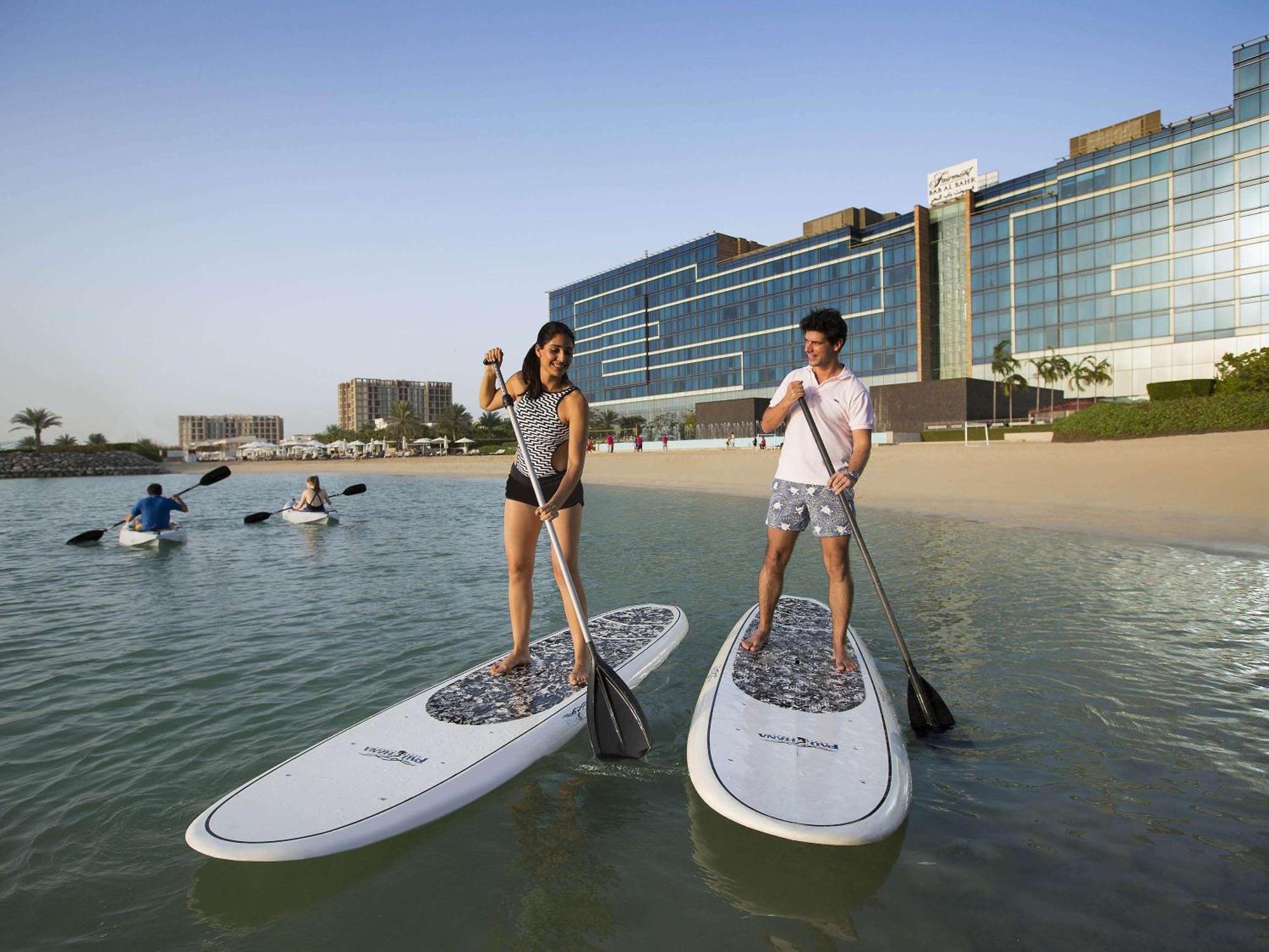 Fairmont Bab Al Bahr Hotel Abu Dhabi Bagian luar foto Stand Up Paddle Boarding at Jumeirah Beach Hotel